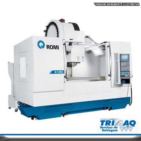 Serviço de Centro de Usinagem Eixos Preço São Paulo - Serviço de Centro de Usinagem Cnc Romi